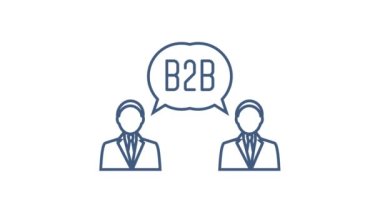 B2B satış elemanı ürün satıyor. İş satışları, B2B satış metodu. Hareket grafikleri.