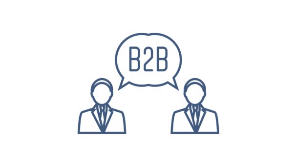 B2B satış elemanı ürün satıyor. İş satışları, B2B satış metodu. Hareket grafikleri. — Stok video