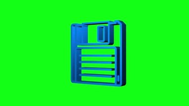 Manyetik disket mi? Düz simge. Hareket grafikleri.