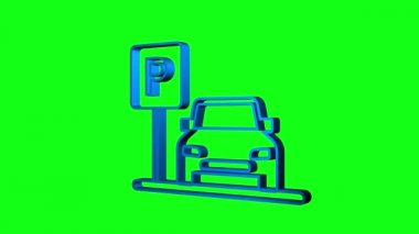 Park yeri şablonu. Logo, simge, etiket. Park yeri. Hareket grafikleri.