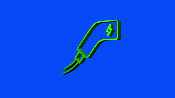 Electric vehicle charging station icon. Ev charge. Electric car. Motion graphics. — Stock Video