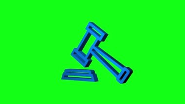 Tahta Yargıç Tokmak ve ses tahtası. Hareket grafikleri.