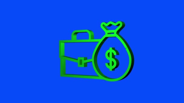 Dinero, finanzas y pagos. Establecer el icono web esquema. Gráficos en movimiento. — Vídeos de Stock