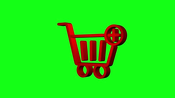 Añadir al carrito icono. Icono del carrito de compras. Gráficos en movimiento. — Vídeos de Stock