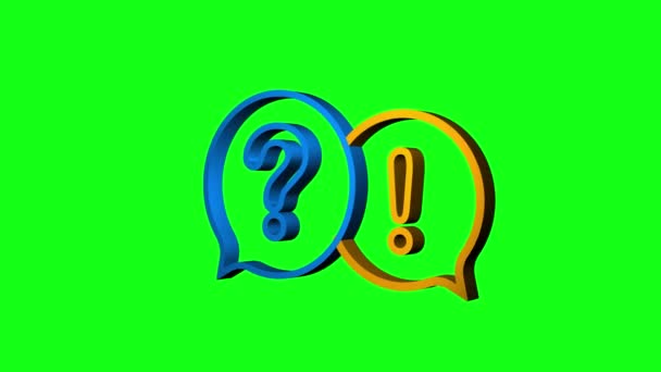 Question and Answer Bubble Chat. Motion graphics. — Stock Video