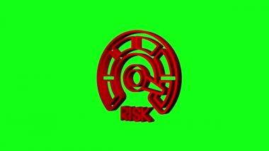 Hız göstergesinde risk simgesi. Yüksek risk ölçer. Hareket grafikleri.