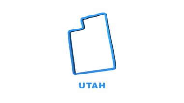 Utah eyalet haritası animasyonu. Hareket grafikleri.