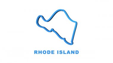 Rhode Island eyalet haritası animasyonu. Hareket grafikleri.
