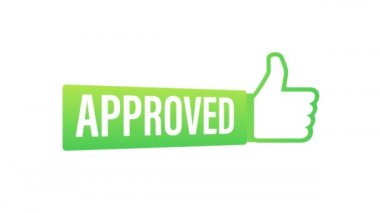 Onaylanmış madalya. Onaylanmış ve test edilmiş ürün, yazılım ve hizmetler için yuvarlak pul. Hareket grafikleri.