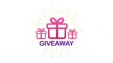 Sosyal medya yarışmaları ve özel teklifler için bağış pankartı. Hareket grafikleri.