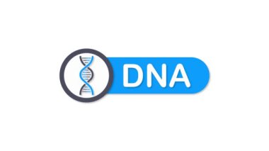 DNA rozeti, ikon, pul, logo. Hareket grafikleri.