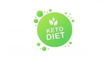 Ketogenik diyet işareti. Keto diyeti. Hareket grafikleri.