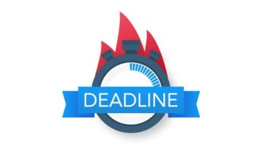 Tarihler ve Deadline simgesi. Zaman simgesi. Zaman kavramı eksikliği. Hareket grafikleri.