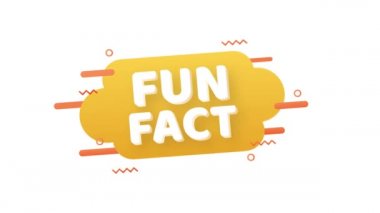 İlginç bir bilgi. Konuşma baloncukları. Web afişi. Hareket grafikleri.
