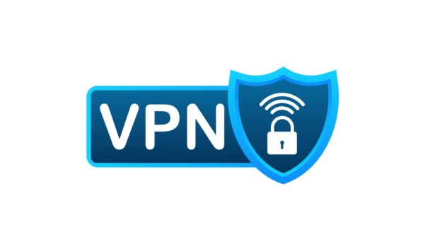 Concetto di connessione VPN sicura. Panoramica della connettività di rete privata virtuale. Grafica del movimento. — Video Stock