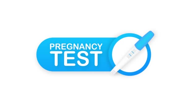 Pregnancy test sticks with results. Art design pregnant, childbirth template. Motion graphics. — Stock Video