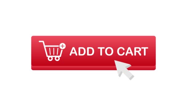 Set Añadir al carrito icono. Icono del carrito de compras. Gráficos en movimiento. — Vídeos de Stock