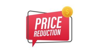 Fiyat indirimi pankart tasarımı. Özel indirimli. Hareket grafikleri.