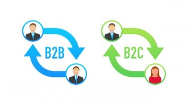 B2B satış elemanı ürün satıyor. İş satışları, B2B satış metodu. Hareket grafikleri.