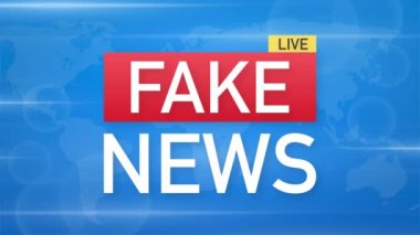 Dünya Haritası Arkaplanda Sahte Haberler Canlı. Hareket grafikleri.