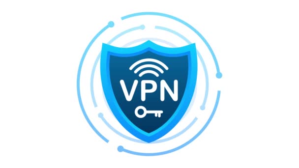 Sicheres VPN-Verbindungskonzept. Überblick über die Konnektivität privater virtueller Netzwerke. Bewegungsgrafik.