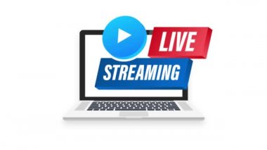 Canlı yayın logosu, haber ve televizyon veya online yayın. Hareket grafikleri.