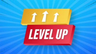 Oyun ikonu ikramiyesi. Seviye simgesi, yeni seviye logo. Hareket grafikleri.