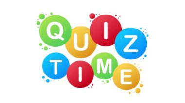 Sınav zamanı afişi. Konsept, cevaplı sorudur. Hareket grafikleri.