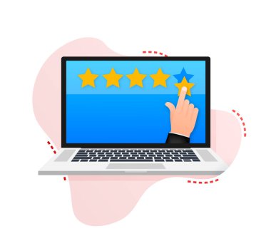 Müşteri denetimi, Kullanılabilirlik Değerlendirmesi, Geribildirim, İzometrik Değerlendirme Sistemi. Vektör illüstrasyonu.