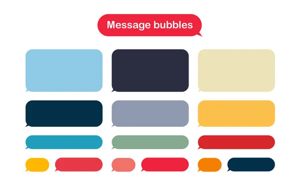 Bericht bubbels ontwerp sjabloon voor messenger chat. — Stockvector