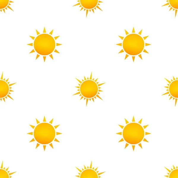Patrón de sol realista para el diseño del tiempo sobre fondo blanco. Ilustración vectorial. — Vector de stock