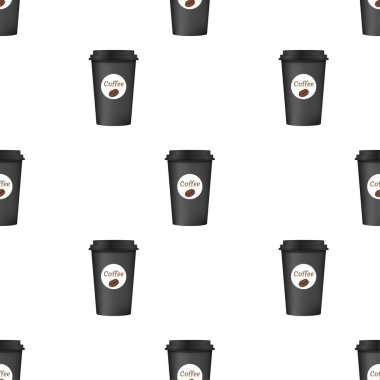 Kahverengi şapkalı kahve dükkanını kapatın. Beyaz arka planda izole edilmiş. Vektör İllüstrasyonu.