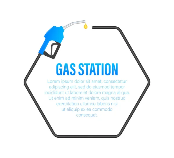 A benzinkút ikonja. Tüzelőanyag-szivattyú, töltőállomás helye. — Stock Vector