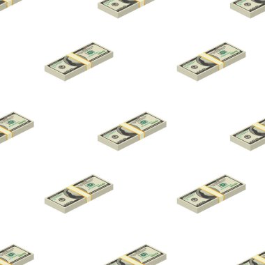 Para kalıbı beyaz arka planda izole edildi. Vektör illüstrasyonu.