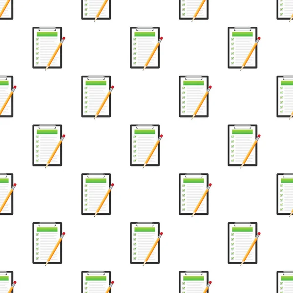 Zwischenablage mit Checklisten-Muster. Vektoraktiendarstellung. — Stockvektor
