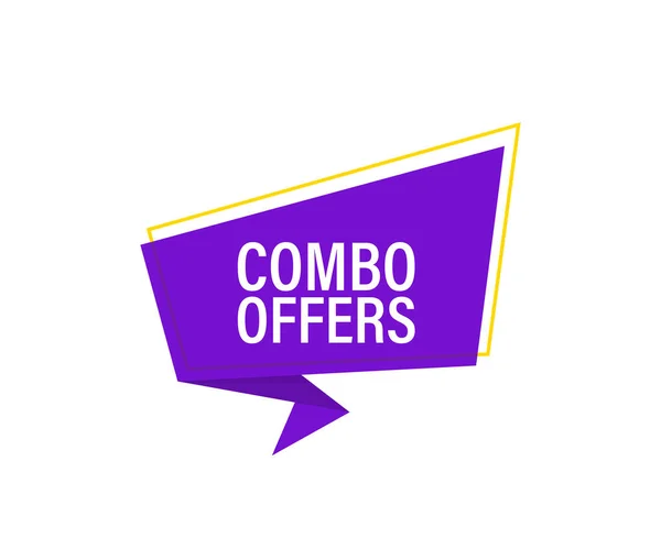 Combo offers. Banner with combo offers isolated on white background. Web design. Vector stock illustration. — Stock Vector