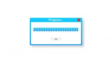 Veri penceresi beyaz arkaplanda işlem çubuğu ile yükleniyor. Hareket grafikleri