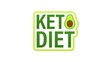 Ketogenik diyet işareti. Keto diyeti. Hareket grafikleri