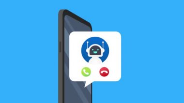 Robo-arama ile kartvizit. Cep telefonu. Robo çağrısı. Cpam. Hareket grafikleri.