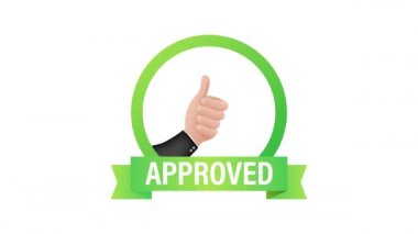 Onaylanmış madalya. Onaylanmış ve test edilmiş ürün, yazılım ve hizmetler için yuvarlak pul. Hareket grafikleri