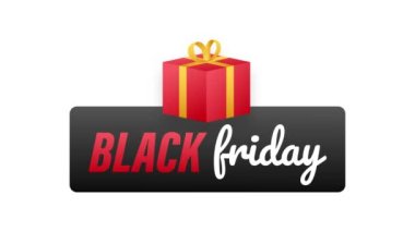 Kara Cuma 'nın soyut satış planı. Kara Cuma tasarımı, satış, indirim, reklam, pazarlama fiyat etiketi. Hareket grafikleri