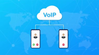 VoIP teknolojisi, IP üzerinden ses. İnternet 'ten sancağa. Hareket grafikleri
