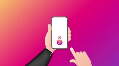 Hikaye tasarımı için arka planda izole edilmiş simgeyi aç. Hareket grafikleri