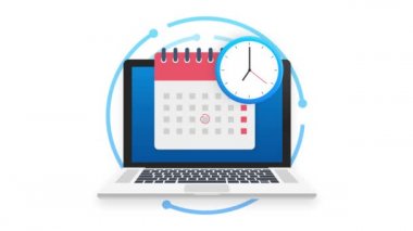 Takvim ve saat simgesi. Duvar takvimi. Önemli. Randevu tarihi. Hareket grafikleri.