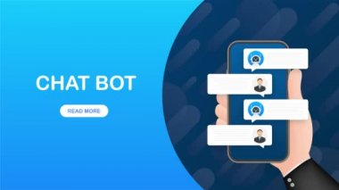 Robot simgesi. Robot tabela tasarımı. Chatbot sembolü konsepti. Ses destek robotu. Çevrimiçi destek robotu. Hareket grafikleri
