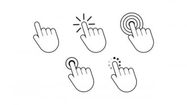 El imleç simgesi tıklamasını ayarla. Hareket grafikleri