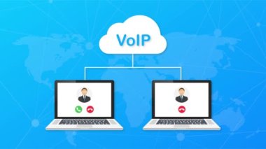 VoIP teknolojisi, IP üzerinden ses. İnternet 'ten sancağa. Hareket grafikleri