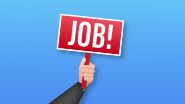 Pankart tasarımı için el ele tutuşma afişi olan bir çizgi film posteri. Hareket grafikleri