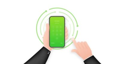 Ekran kilidi kimlik doğrulama parolası akıllı telefon arkaplan şablonu. Telefon kimlik tanımlama ekranı parolası. Hareket grafikleri