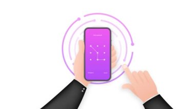 Ekran kilidi kimlik doğrulama parolası akıllı telefon arkaplan şablonu. Telefon kimlik tanımlama ekranı parolası. Hareket grafikleri